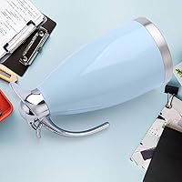 Vista 5 de Jarra de café, botella de viaje de acero inoxidable, doble pared aislada al vacío, jarra térmica, jarra de café, jarras termo, frasco al vacío (azul)