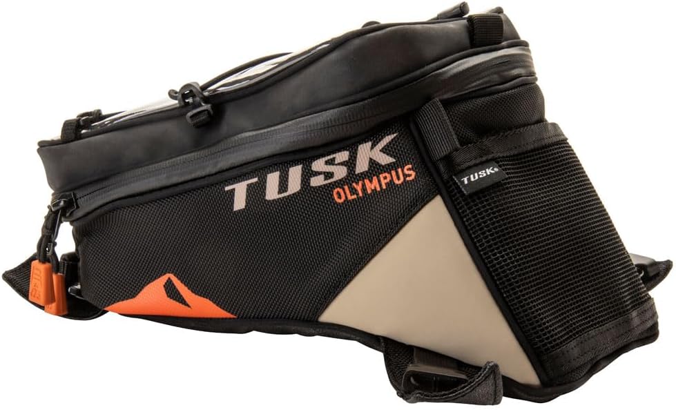 TUSK Olympus Tank Bag Small Black/Tan for Yamaha TW200 1990-2024