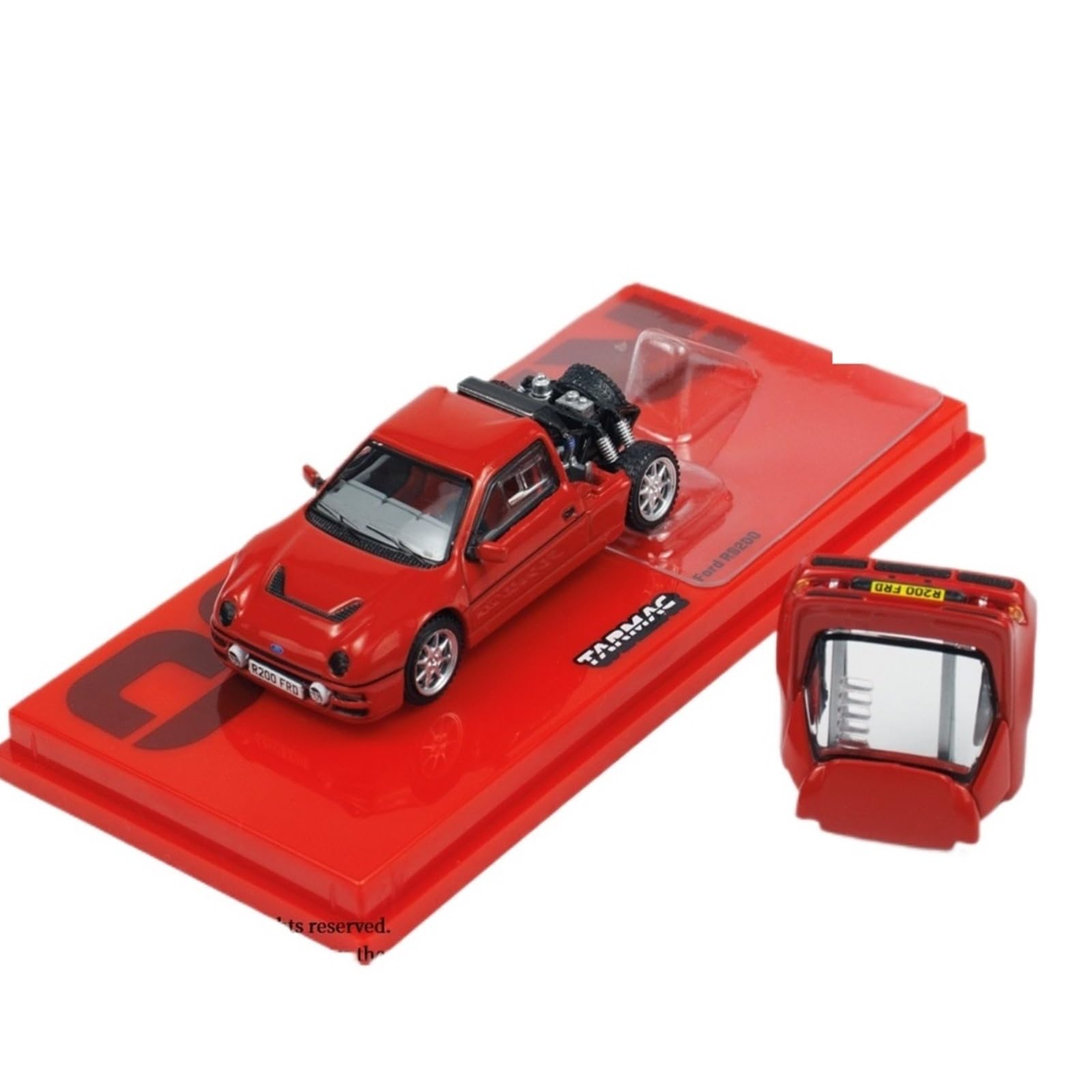 Metallo Scala Replica Modello In Miniatura Da Collezione Per Veicolo In Lega Rossa Ford RS200 Scala 1 64 Regalo Per Giovani Hobby Veicoli Giochi Set