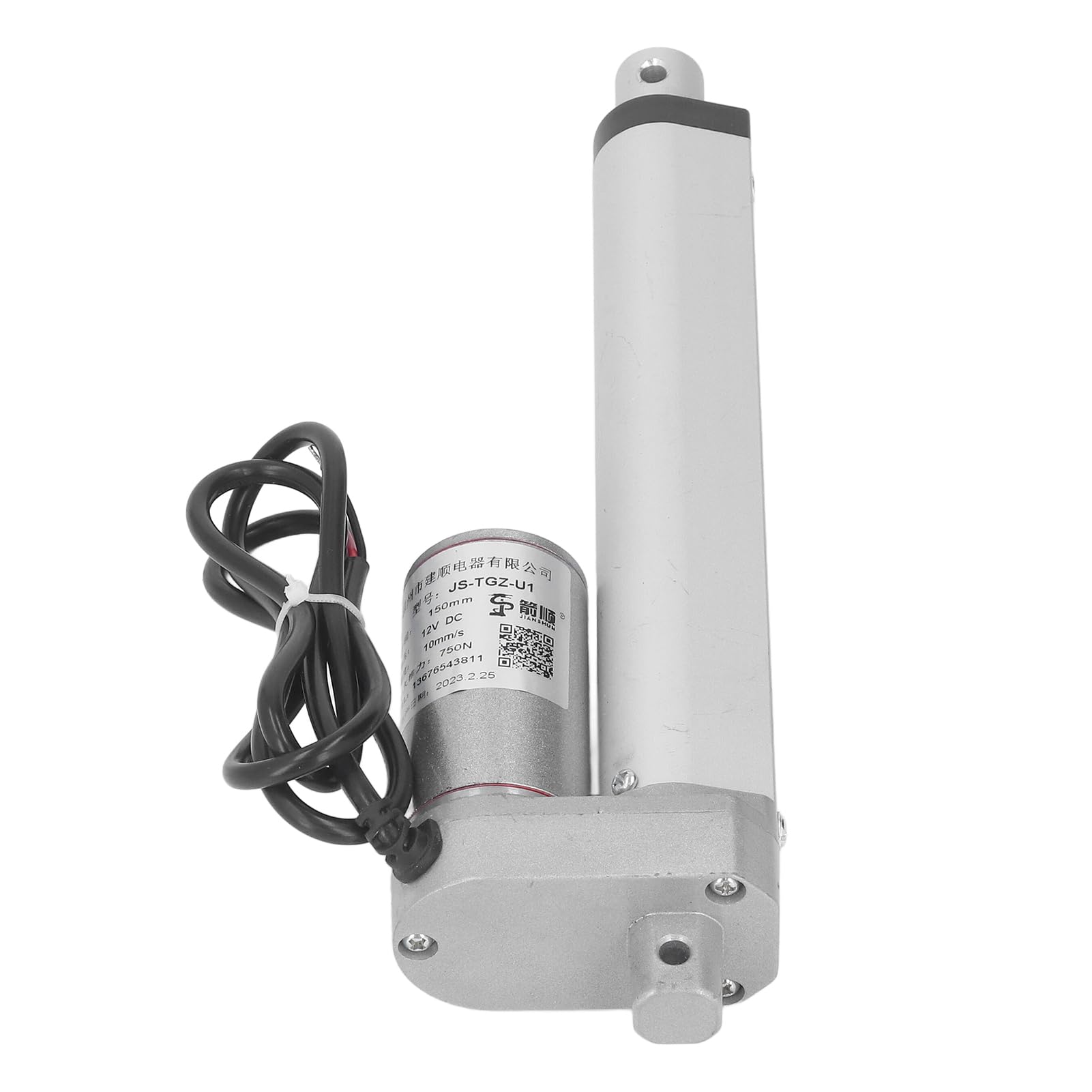 Ejoyous Siłownik Liniowy Elektryczny 24V 750N 150mm Skok Metalowa | Aluminiumstop, Kompatybilny z 24VDC, Mechanika Masażu i Sofy, Ochrona IP65, Skok 10mm/s, do Napędu Podnośnika
