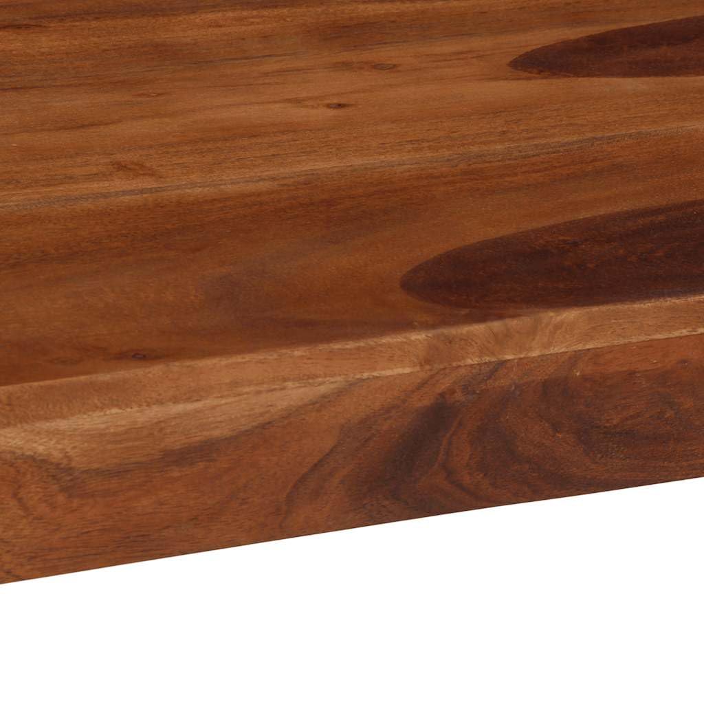 Tavolo da Pranzo 120x60x76 cm in Legno Massello di Acacia | Mobile rettangolare in legno di acacia con finitura ambra per sala da pranzo e cucina, ideale per 4 persone.