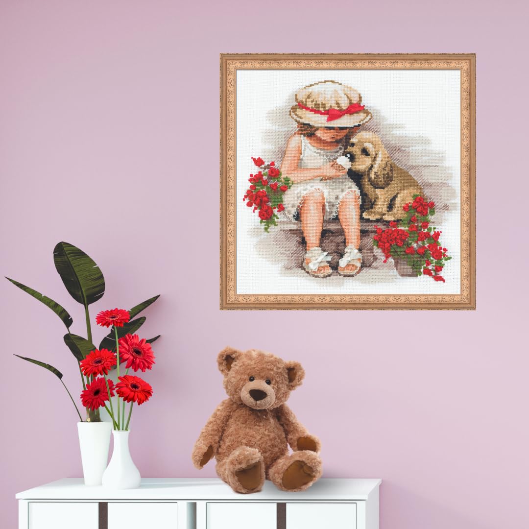 RIOLIS Counted Cross Stitch Kit 30x30cm - Sweet Tooth (14 Count), Punto croce kit da ricamare, Kit ricamo punto croce