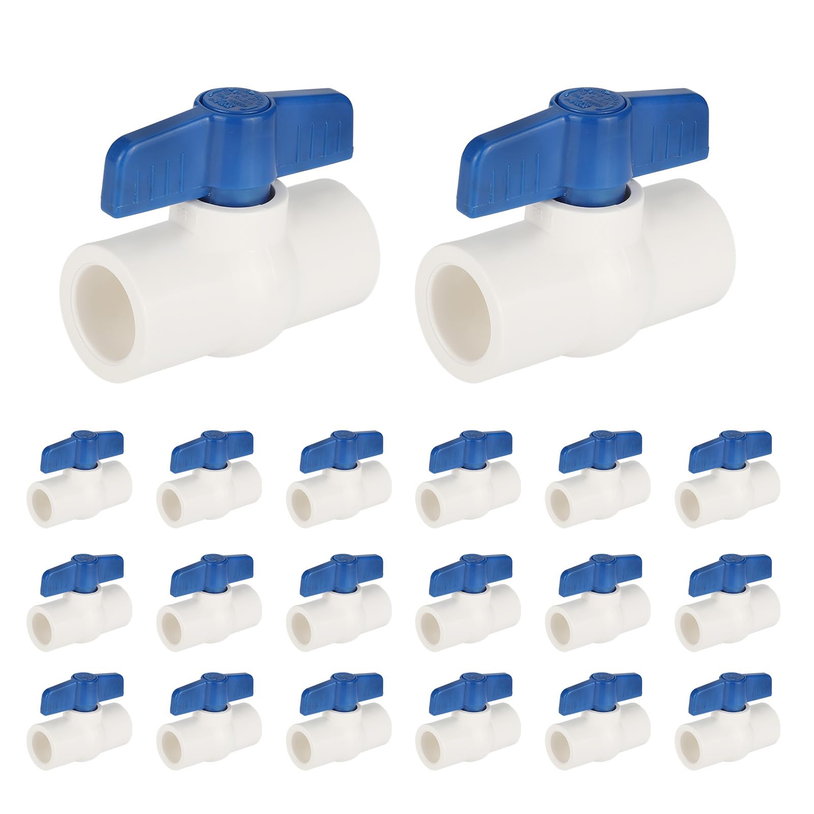 Robinet à boisseau sphérique en PVC de 1/27 cm vanne d'arrêt à coller annexe 40 x20