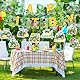 Farm Green Traktor Geburtstag Deko - 10 StüCk Green Tractor Happy Birthday Banner HäNgend Wirbel Girlande FüR Jungen Und MäDchen Kindergeburtstag Babyparty Farm Themenpartys Lieferungen