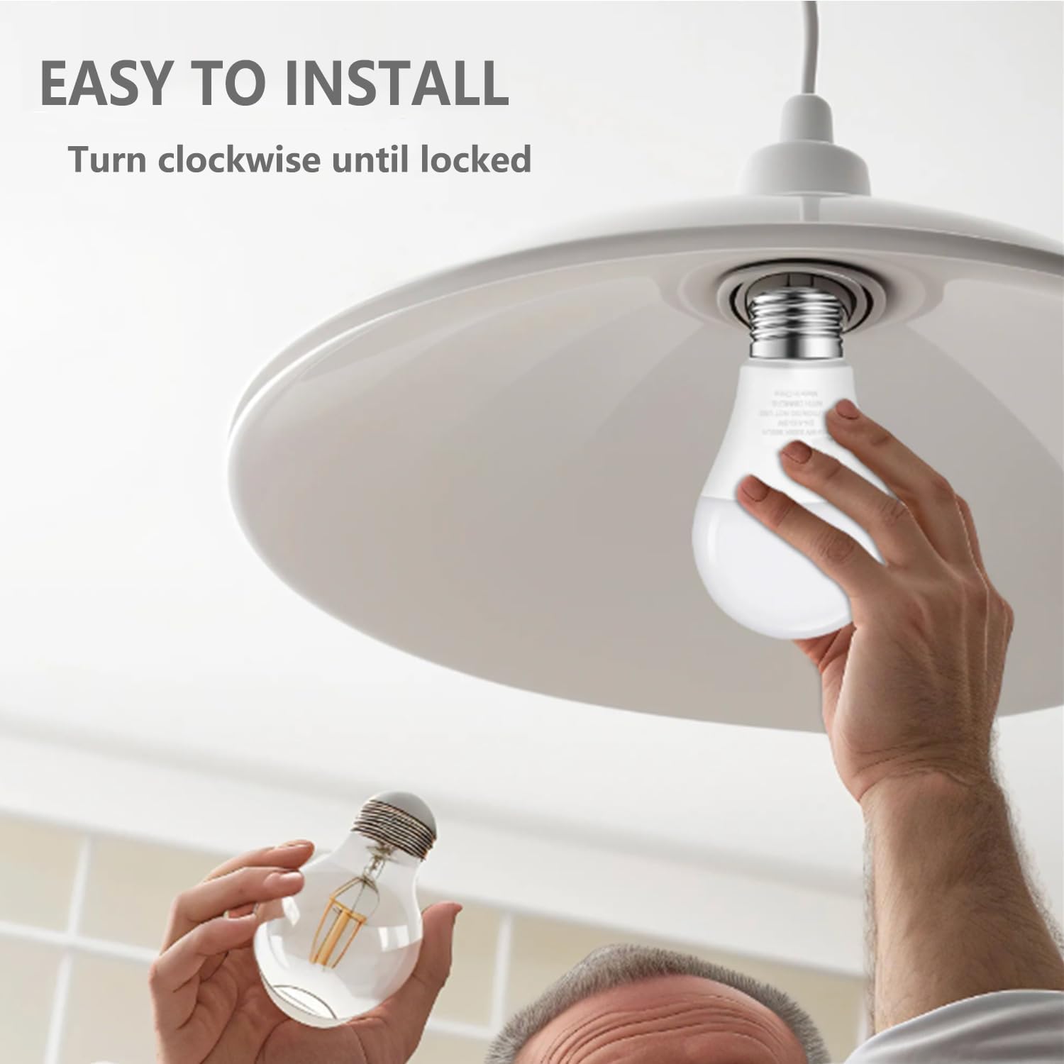 LED Light Bulb,A19 60 Watt Equivalent, Energy Efficient 9W,800 Lumens, Daylight White 5000K, Non-Dimmable, Long Lifetime,Frosted,6 Count (Pack of 1)