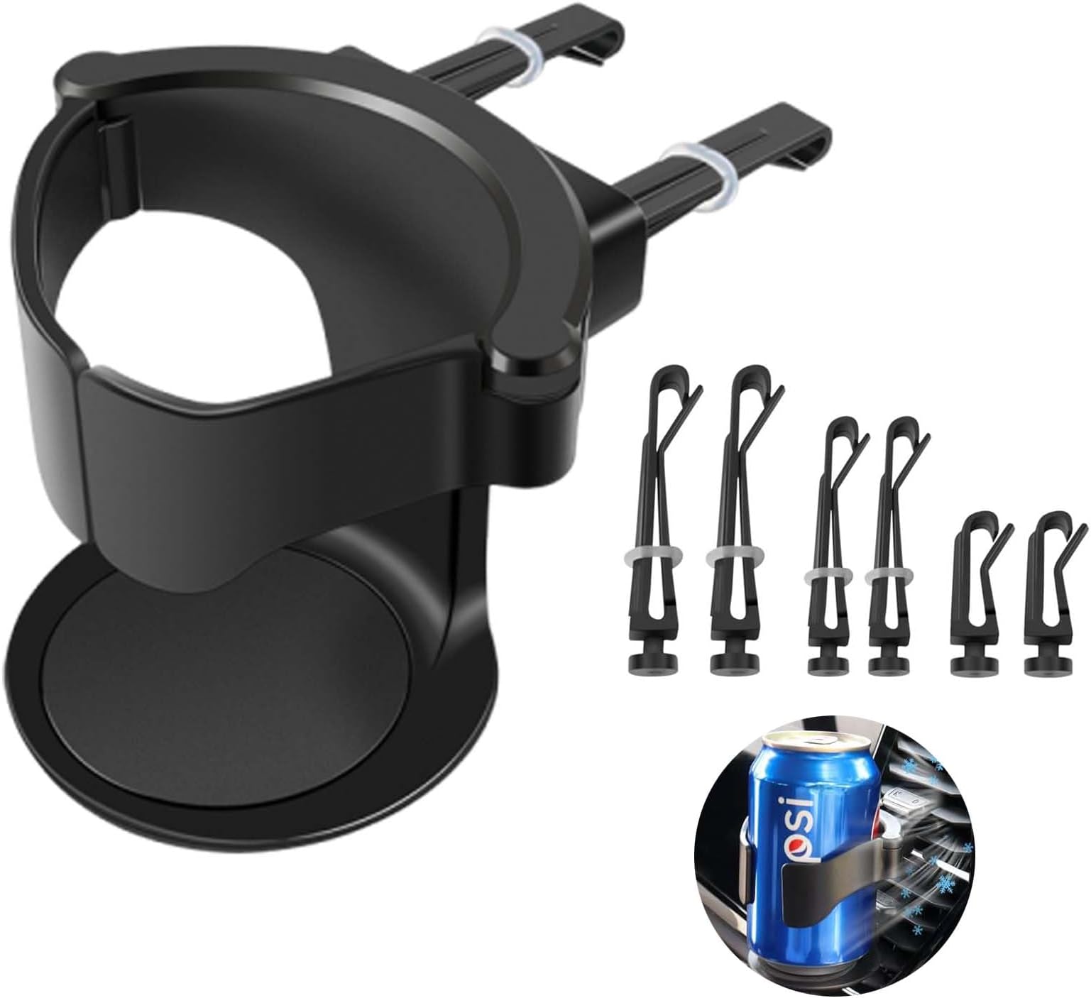 ZISHAN Car Cup Holder, Cup Holder for Cars Black Car Drink Holders Car