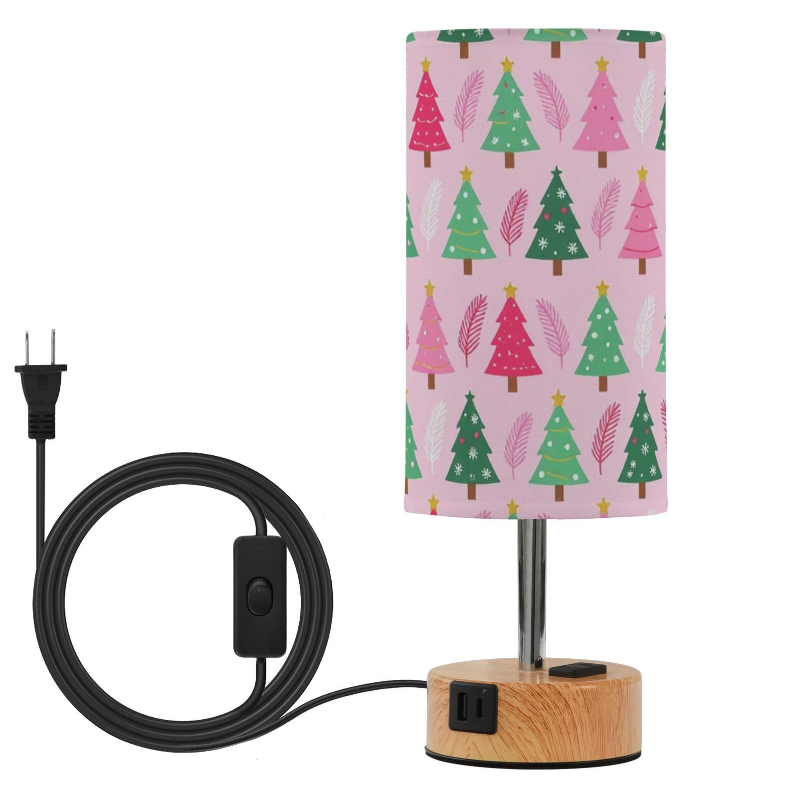 Yuiboo Tischlampen mit USB C + A Ports, Nachttischlampen