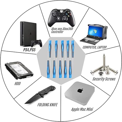 Miniatura 5 de ROTATION Juego de destornilladores Torx magnéticos de precisión, Torx Star, kit de herramientas de reparación de seguridad