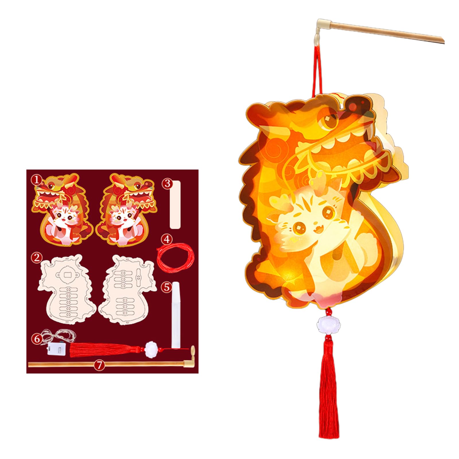 YWLUUOO Chinese Lamp Festival Culture Craft Lamp Set Suitable for Kids Party New Year Celebrations Family