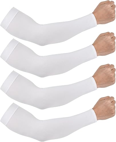 Miniatura 8 de Ouligay 4 pares de mangas de enfriamiento con protección UV UPF 50, mangas para el sol, cubierta de tatuaje, mangas de compresión deportivas