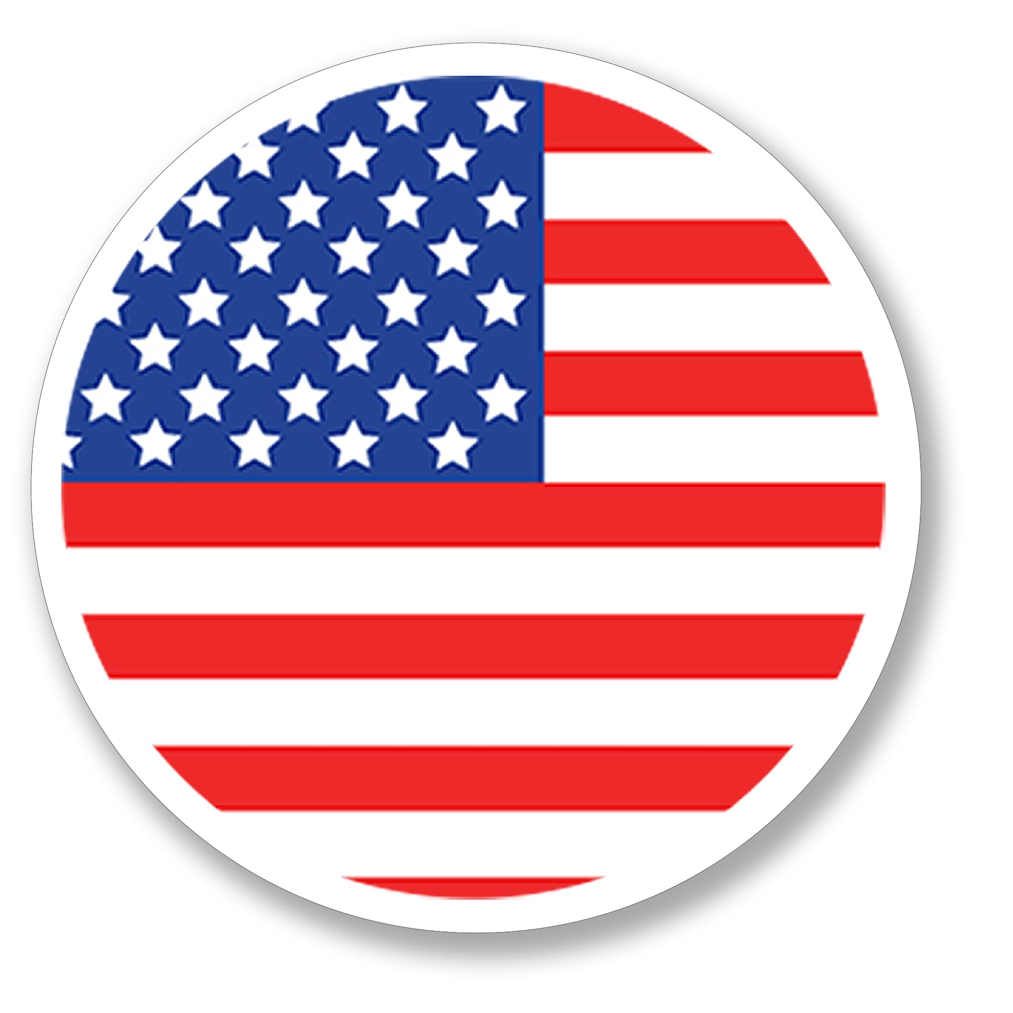 Plastic Golf Ball Markers for Putting Greens (Bulk 20 Pack) - American Flag Design - Lays Flat on Green & Holds Position with Prong - Made in USA