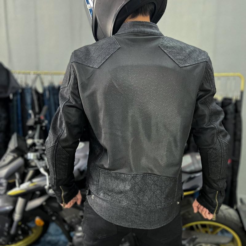 DUHAN モーターサイクル メッシュジャケット XL ブラック 3