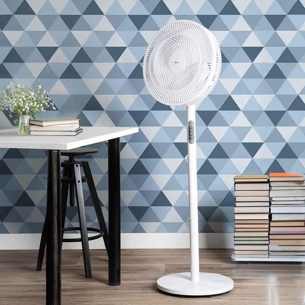 JATA JVVP3061 - Ventilador de Pie 50 W, Ventilador Oscilante Silencioso 40 cm, 3 Velocidades, Altura Regulable 1,25 m, Gran Caudal de Aire 2663 m³/h, para Hogar y Dormitorio