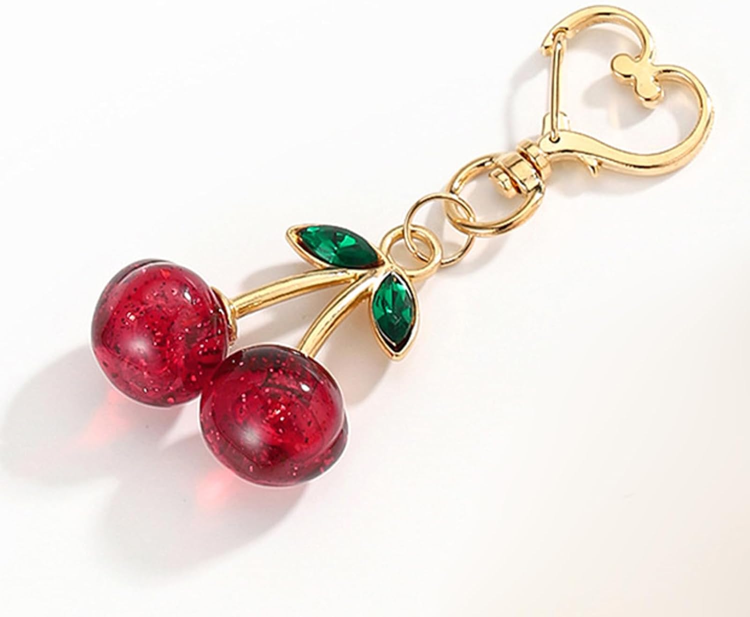 Angyape Cherry Keychain Bag Charms for Handbags Purse Charms Cute Car Keychain Accessories Heart Key Rings Gifts for Women - Image 4