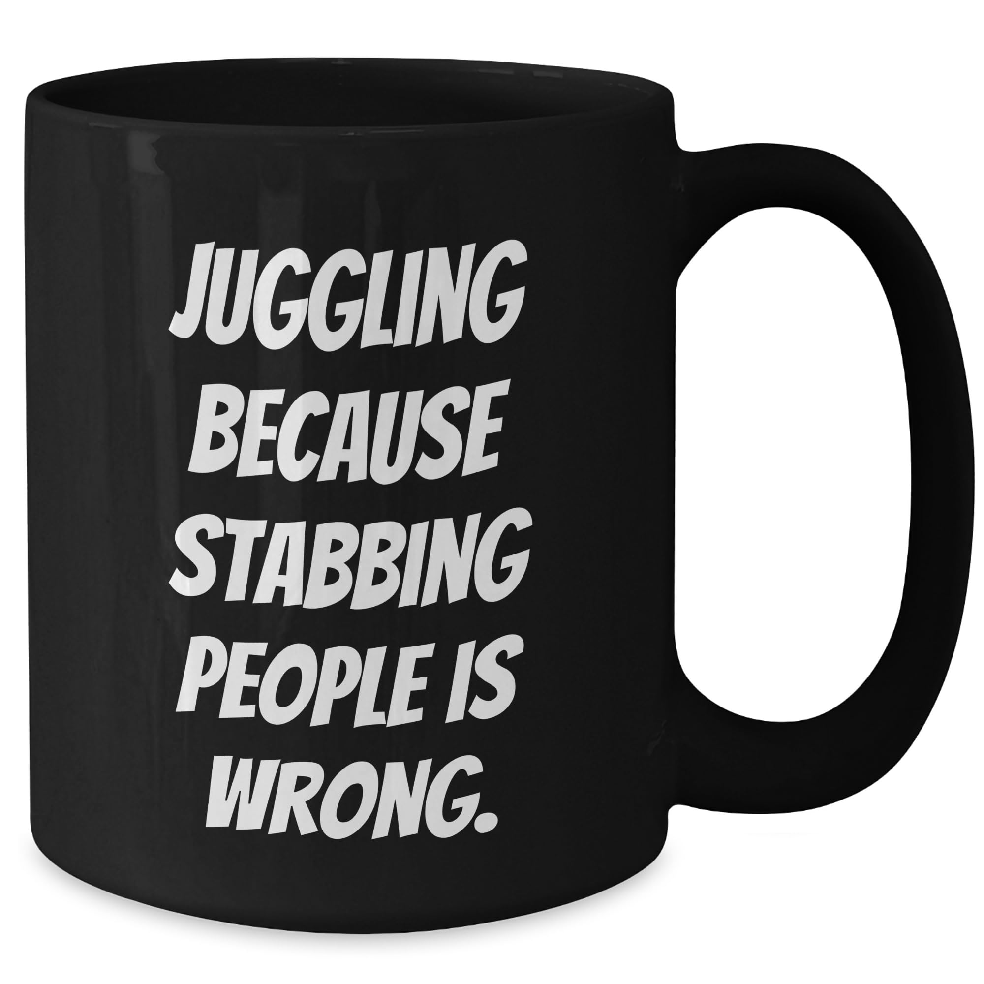 NAPAVI Juggling Gifts from Friends, Funny Juggling Black Coffee Mug for Christmas