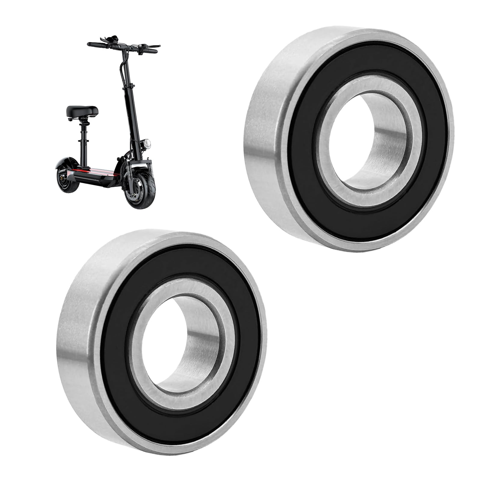 2 Piezas Rodamientos 12x28x8 mm para Patinete Eléctrico, Rodamiento de Bolas para Rueda, Compatibles con Ninebot Max G30/G30D, M365/PRO/PRO2, SO3/SO4 Pro