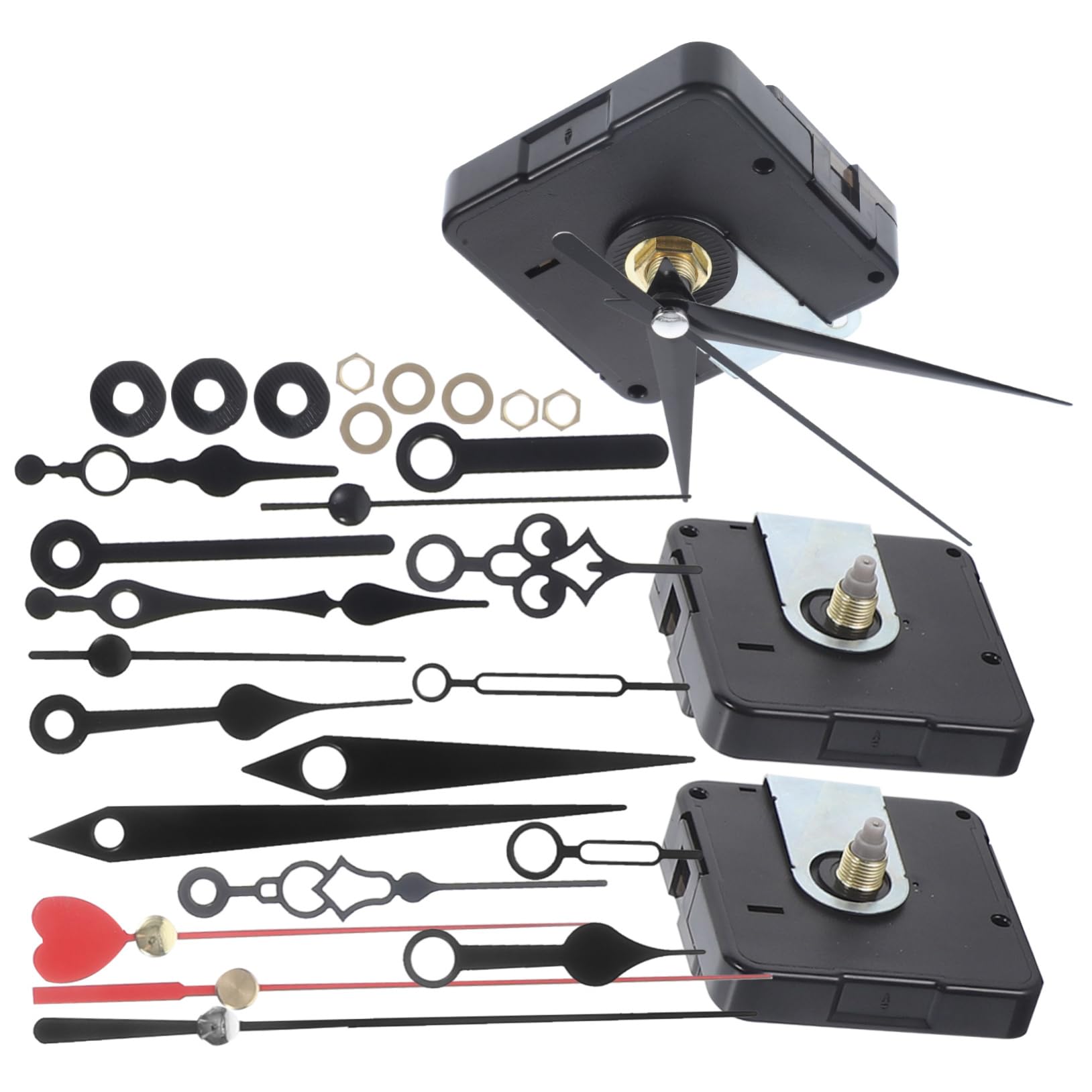 NUOBESTY 4 Sätze Uhrwerk Aus Quarz Leise Dekorative Wanduhr Bausatz Uhrwerk Wanduhr Modern Wanduhr Für Schlafzimmer Uhrenwand Uhrwerk Und Uhrzeiger-kit Wanduhrwerk Legierung