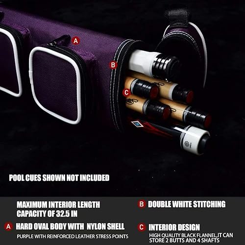 Miniatura 6 de Estuche de transporte para palo de billar ovalado y duro Collapsar 2X4 (varios colores disponibles)