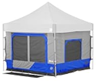 E-Z UP Camping Cube 6.4, Converts 10' Straight Leg Canopy into Camping Tent, Royal Blue (Canopy/Shelter NOT Included)