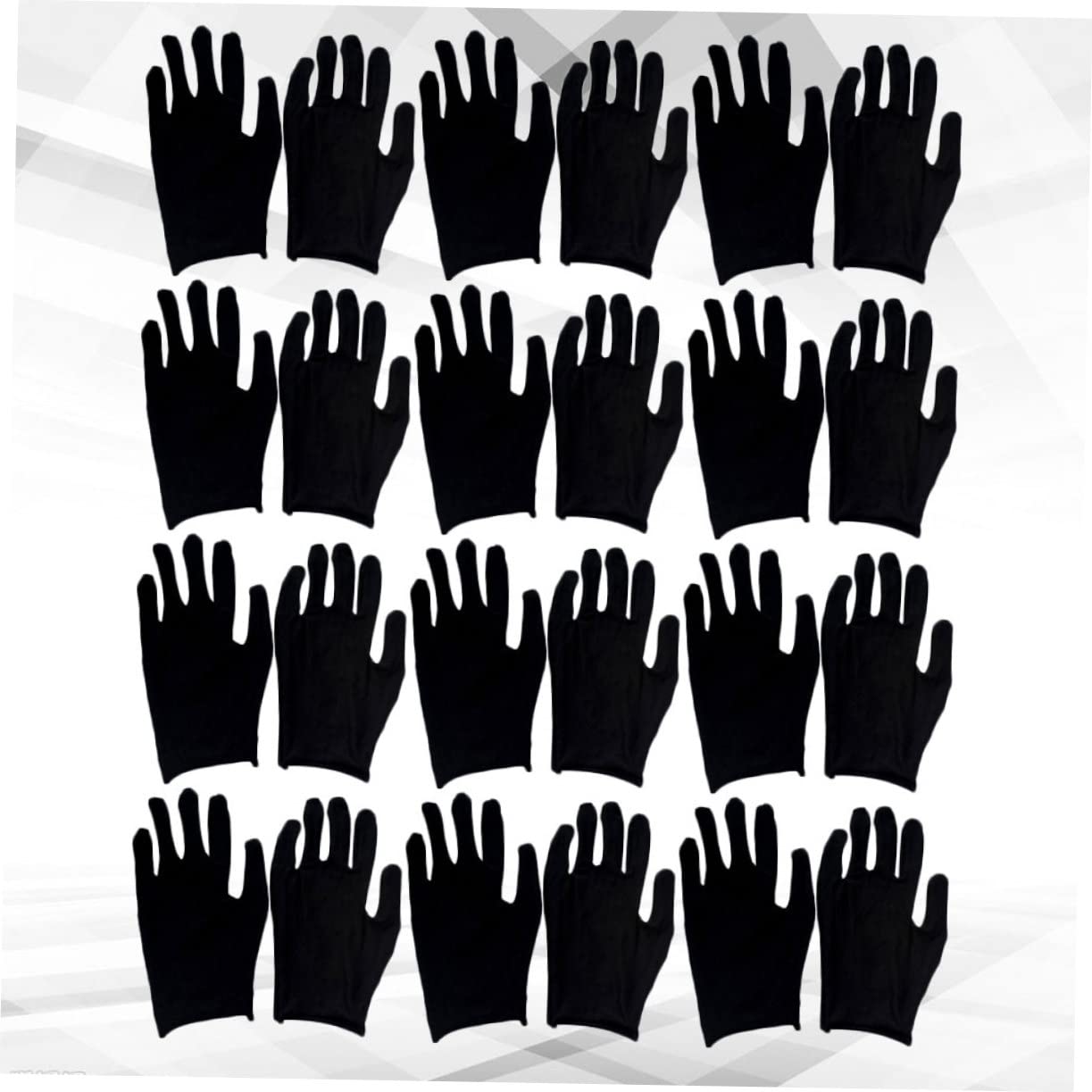 SOIMISS Guantes de Algodón Negro Reforzados, 12 Pares, para Trabajo