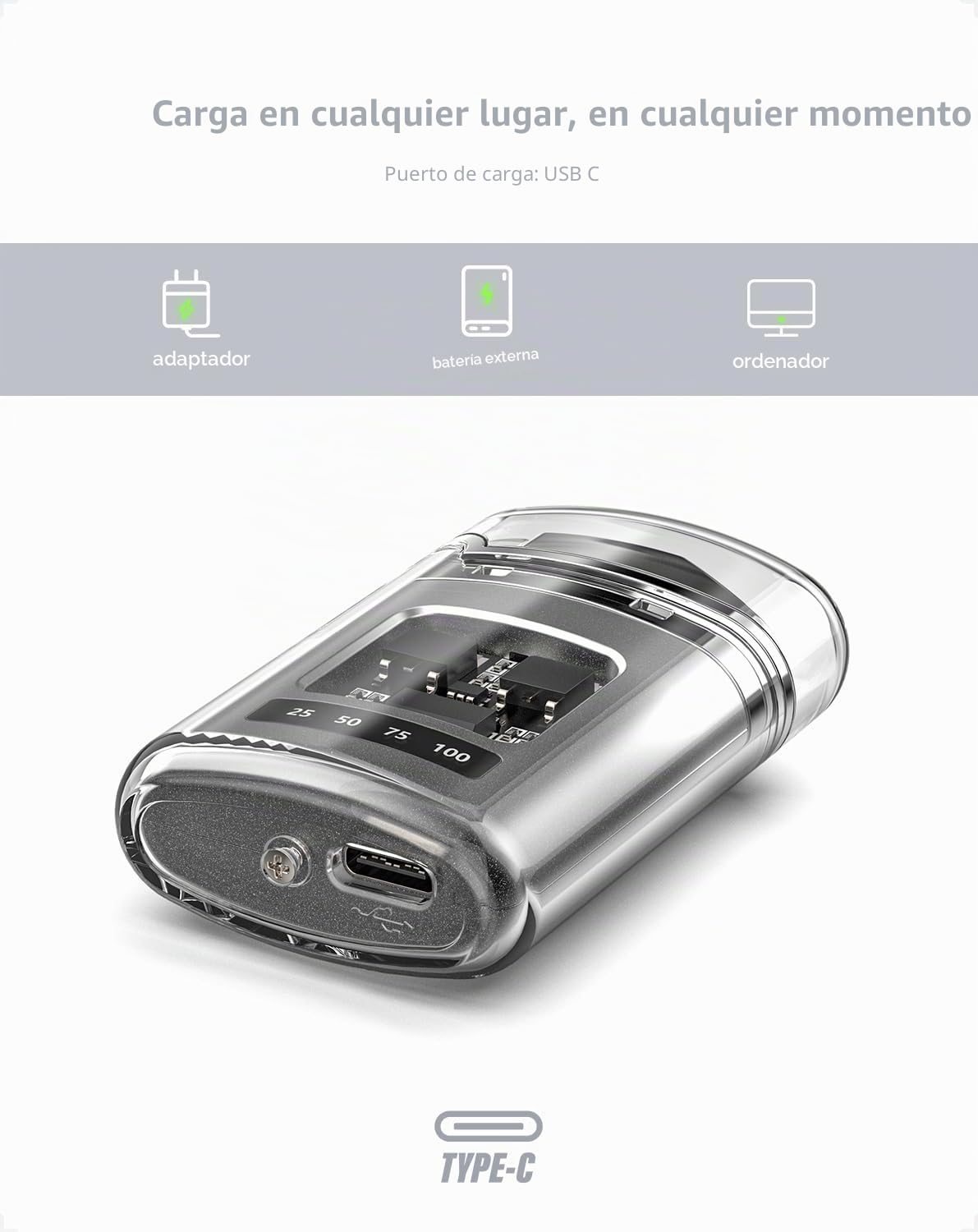 VVAY Mechero Eléctrico USB C Recargable, Antiviento y sin Llama