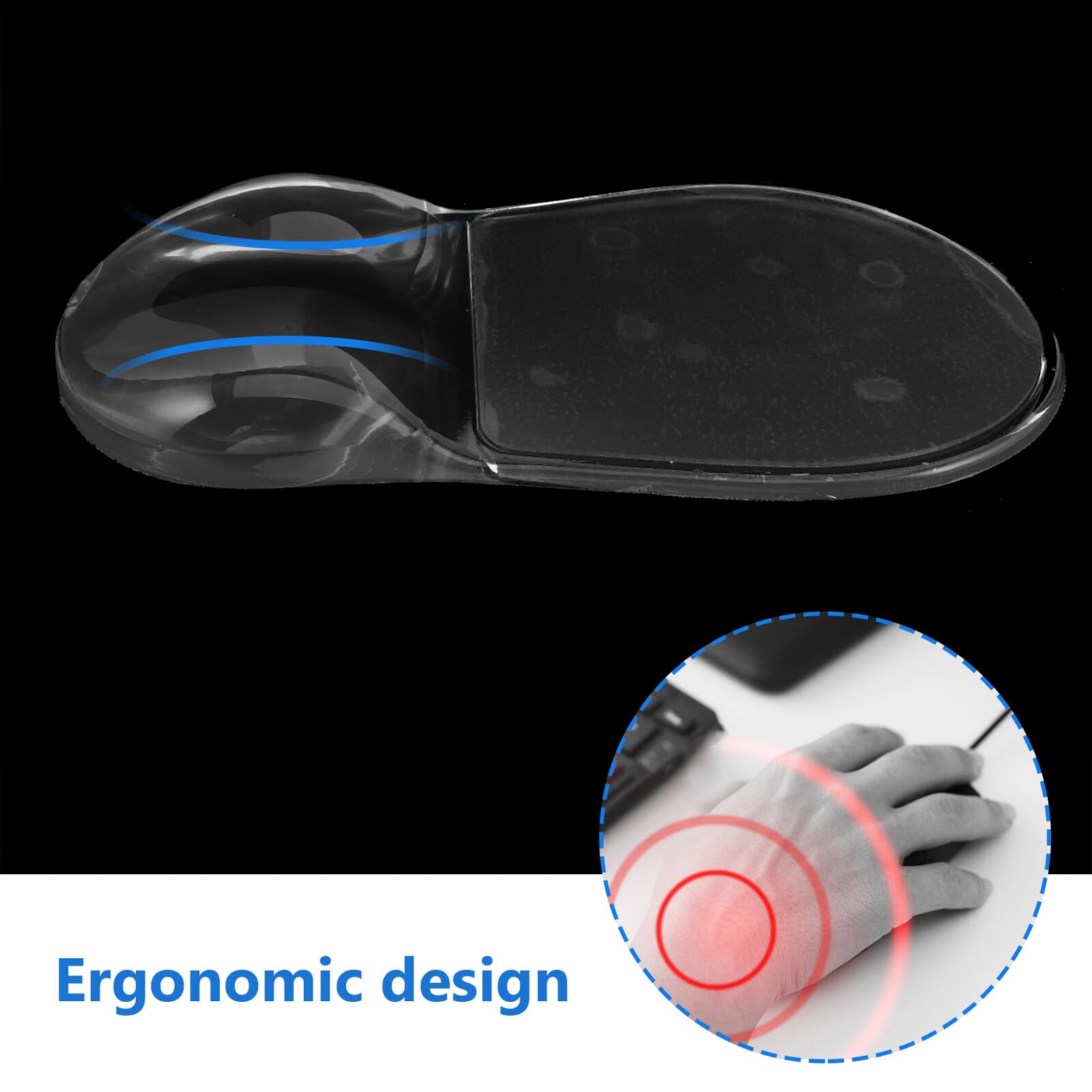 Handgelenkauflage Silikon Handgelenkauflage Mauspad Computermaus Maushandauflage Silikon Handgelenk Mauspad Kleines Ergonomisches Klare
