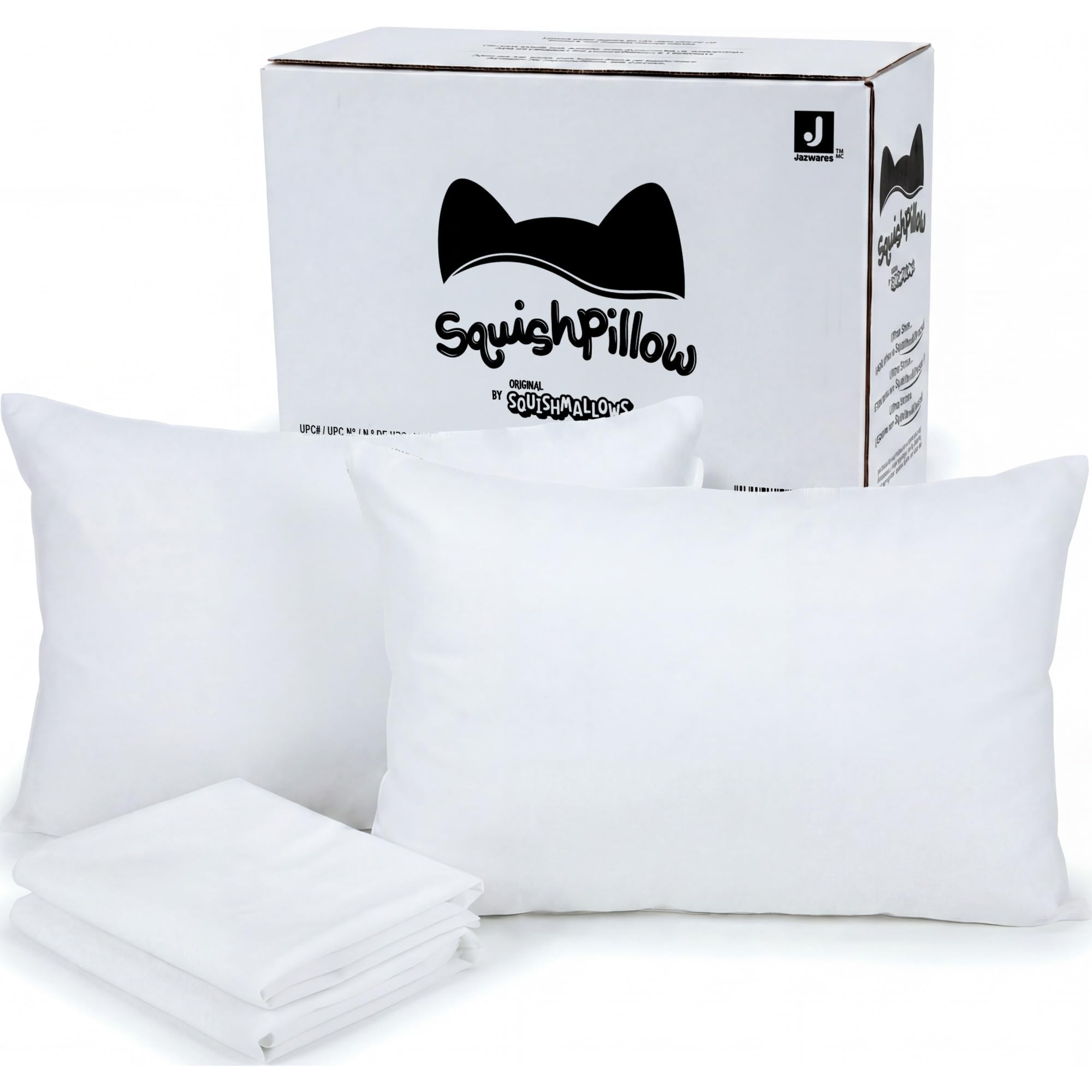 SquishPillow by Original Squishmallows - Standard Size Bed Pillow 2-Pack (Soft Density)
