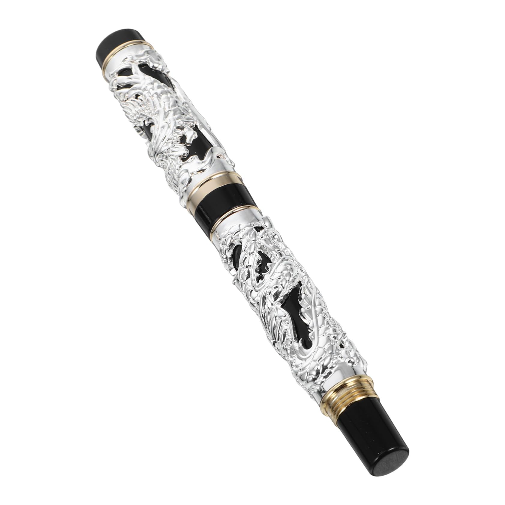 Füllfederhalter für Glattes Schreiben und Zeichnen aus Zinklegierung Vintage Eleganter mit Drachen und Phönixmotiv Tragbarer Federhalter im Chinesischen Stil