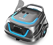 A1 Cordless Robotic Pool Cleaner, Automatic Pool Vacuum with 120 Mins, Double Filters, LED Indicator, 2.5H Charging, Lightweight, Ideal for Above Ground Flat Pools, Greyblue
