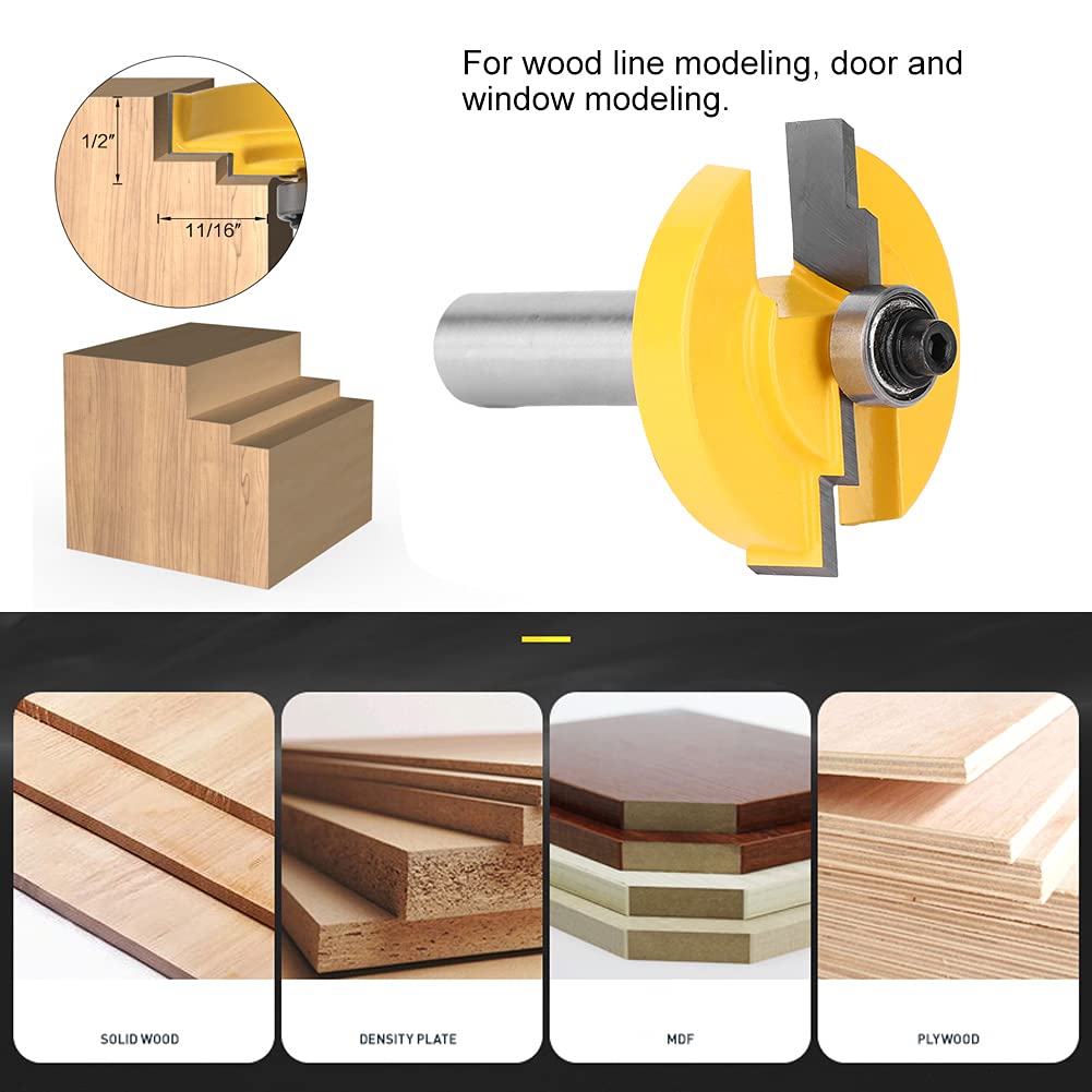 aqxreight Brick Router Bit 2 Inch Shank Woodworking Milling Cutter Impact Resistance C Brick Router Bit1 2 Shank BitRouter BitWoodworking Milling CutterMilling Bit