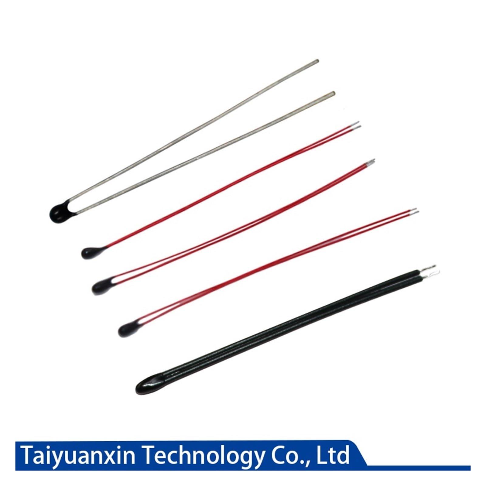 20 unidades de termistor coeficiente de temperatura negativo MF52B MF52D 10K Sensor de control de temperatura 3950 sonda 100K con cable (rojo 10K B3435 50 mm)