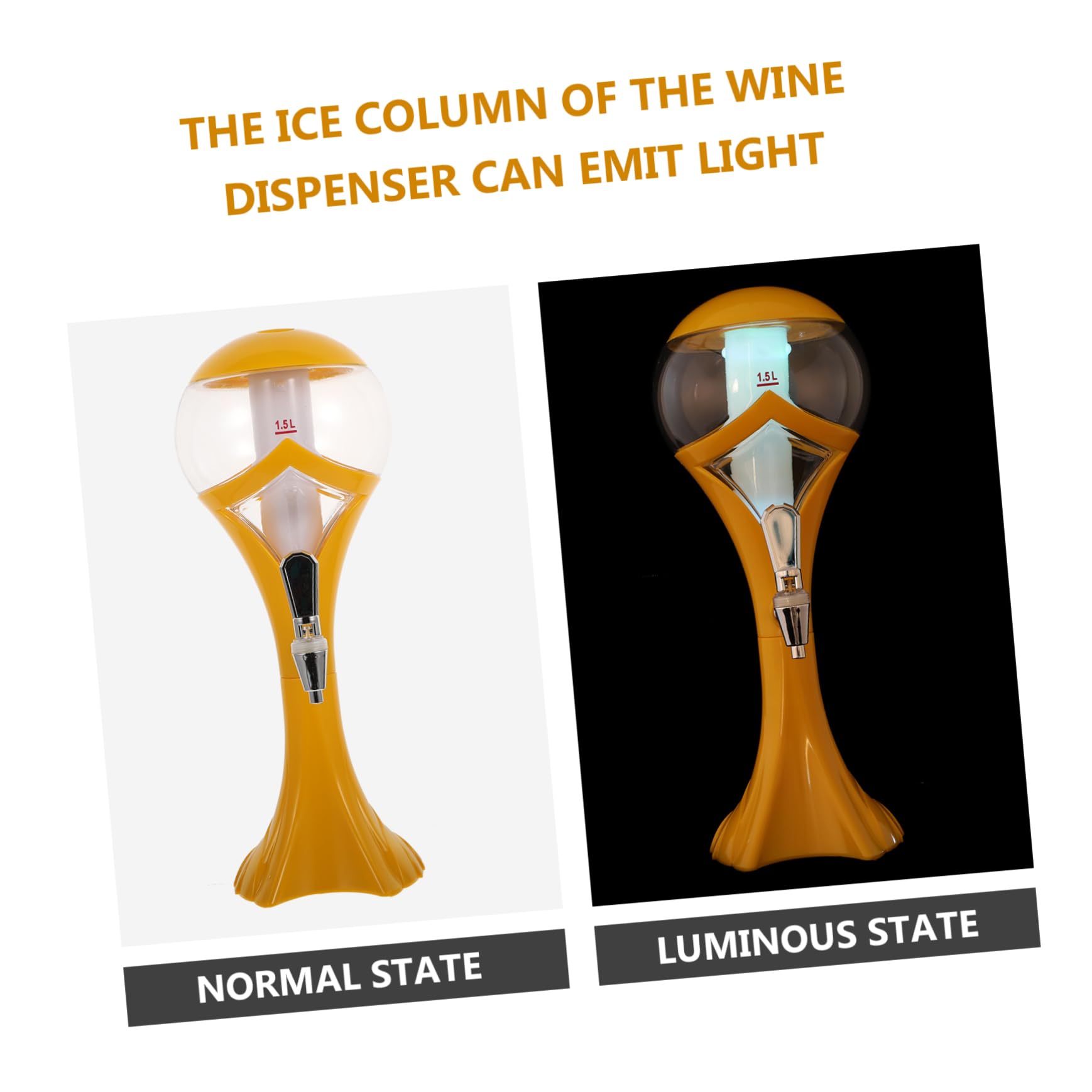 Cabilock Dispensador De Cerveza A Prueba De Fugas 1 Grifo Creativo Para Bebidas Dispensador De Cócteles De Plástico Amarillo De 1 5 L