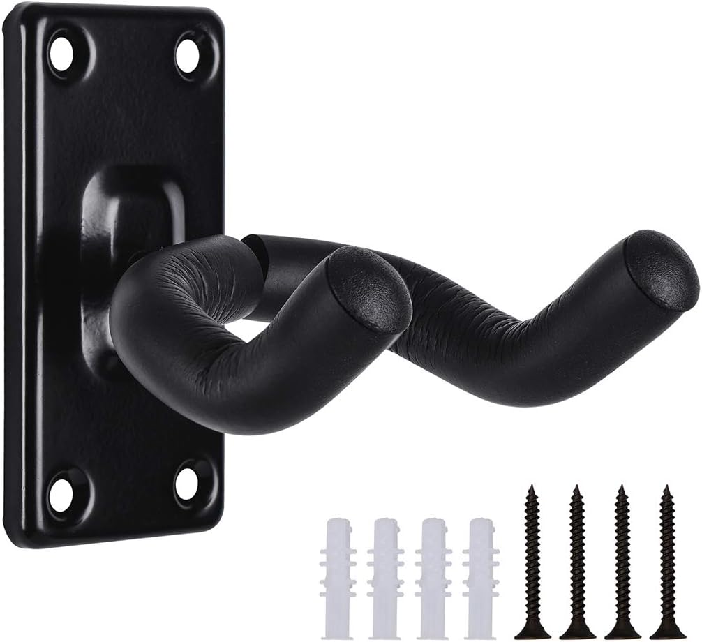 Soporte de pared para guitarra, gancho de soporte de metal negro para guitarras