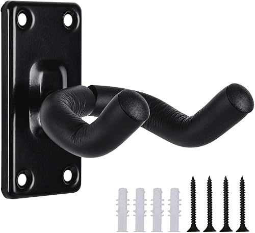Soporte de pared para guitarra, gancho de soporte de metal negro para guitarras