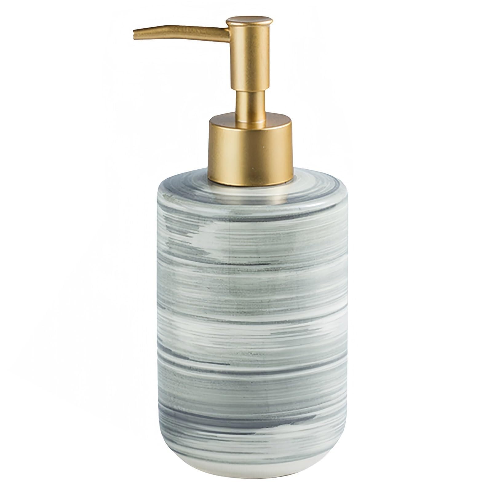 Qyleee Grey Hand Gradient Design With Pump Refillable Lotion For Bathroom Vanity Countertop Dish For Bathroom(Grey)