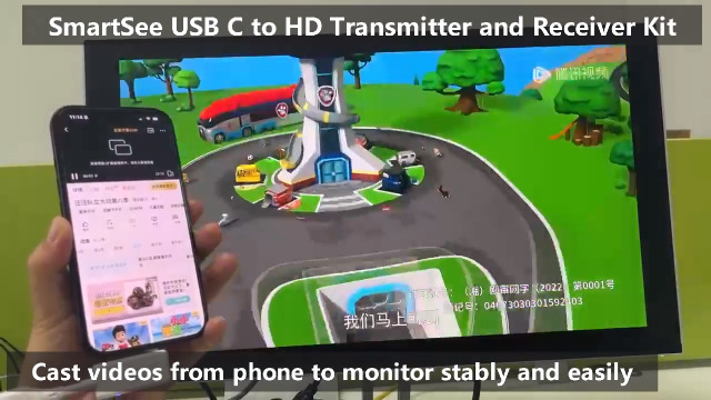 Wireless USB C To HD Display Adapter - Screen Mirroring For IPhone 15 & Laptops