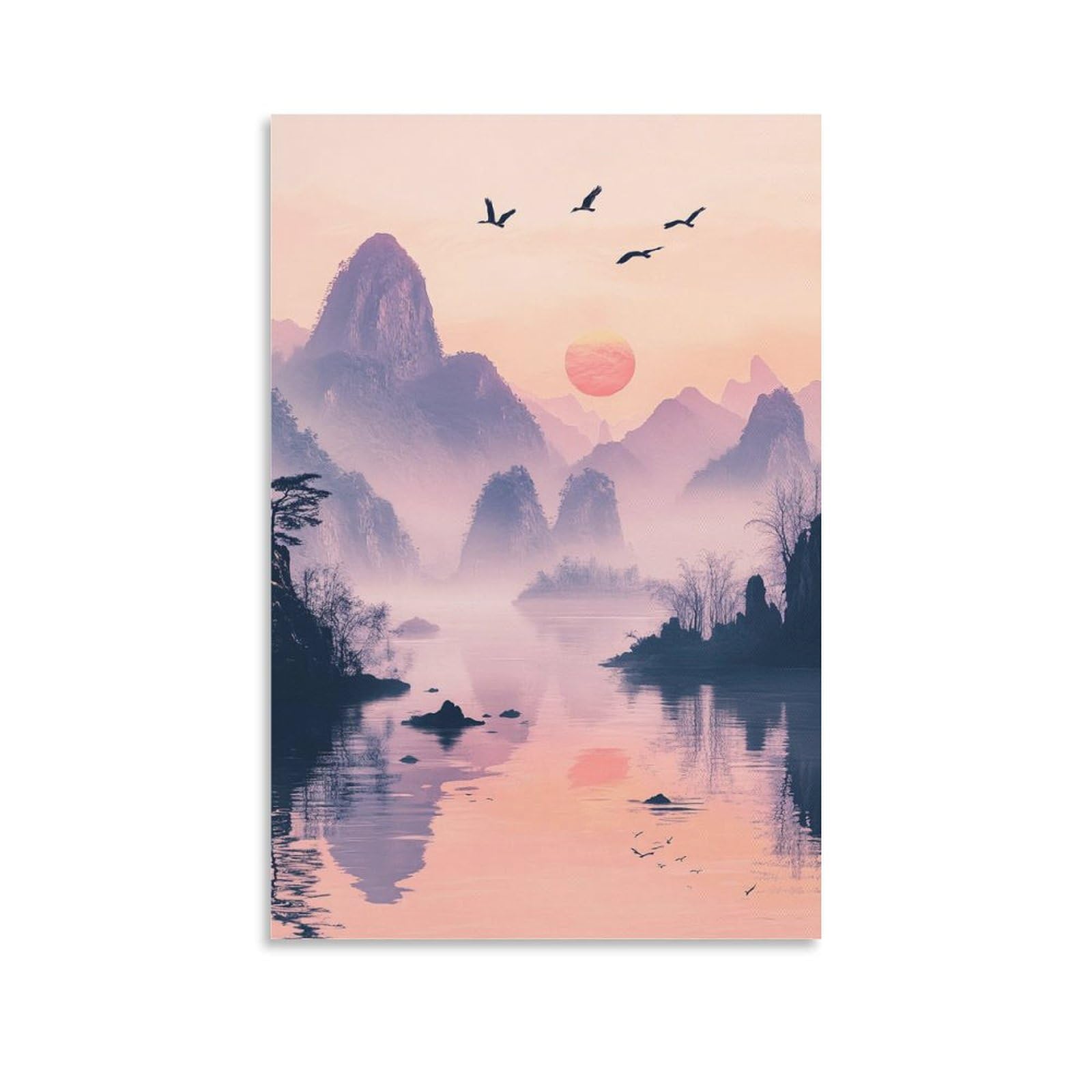 DHBANEIOK Wall Art Landscape Paintingon Canvas Wall Decor Paintings Prints Artwork Pictures Paintings Home Decor for Bedroom Living Room Decor 20x30inch(50x75cm)