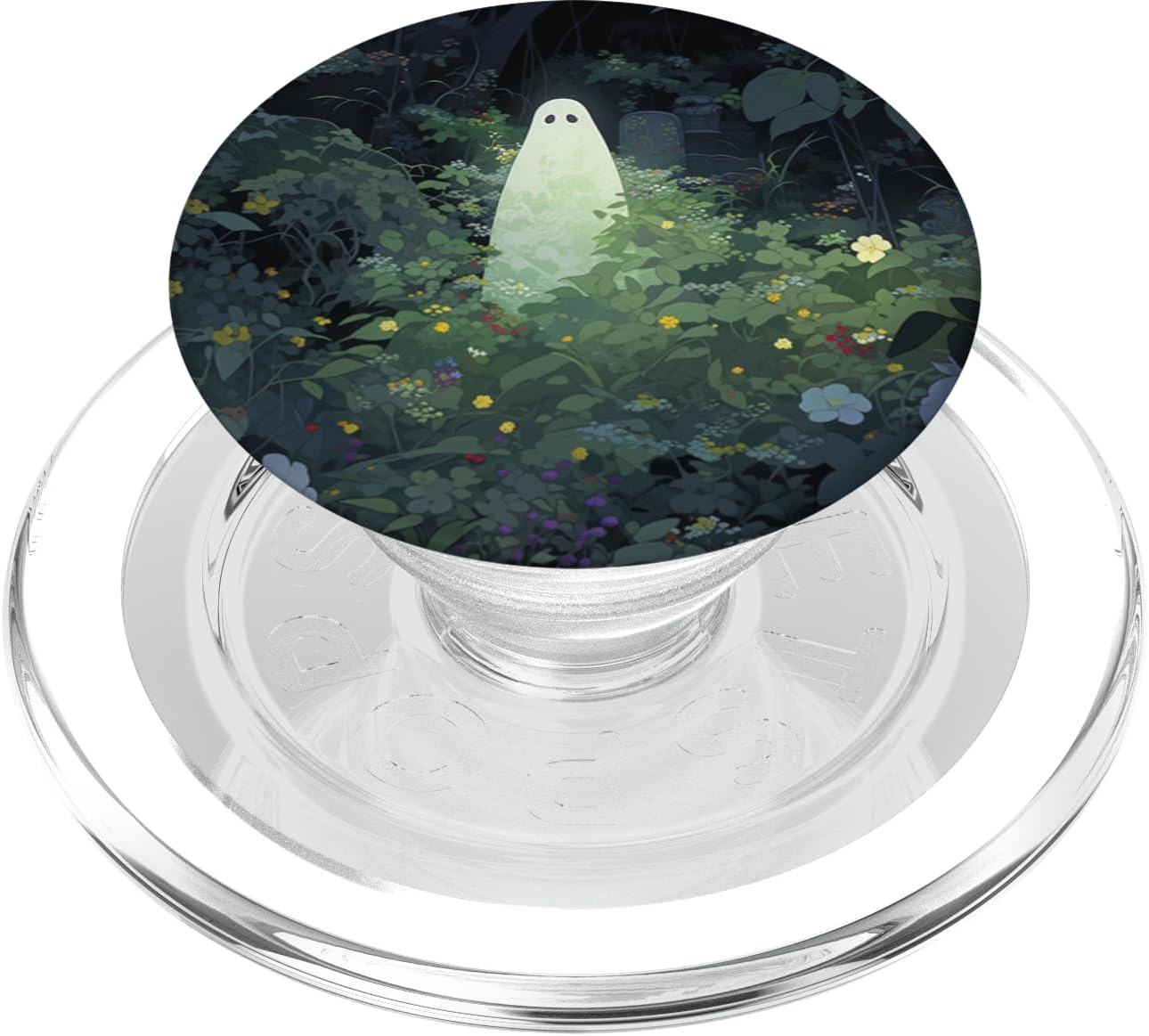Aesthetic Halloween Ghost In Forest Garden Botanical Ghost PopSockets MagSafe PopGrip for iPhone