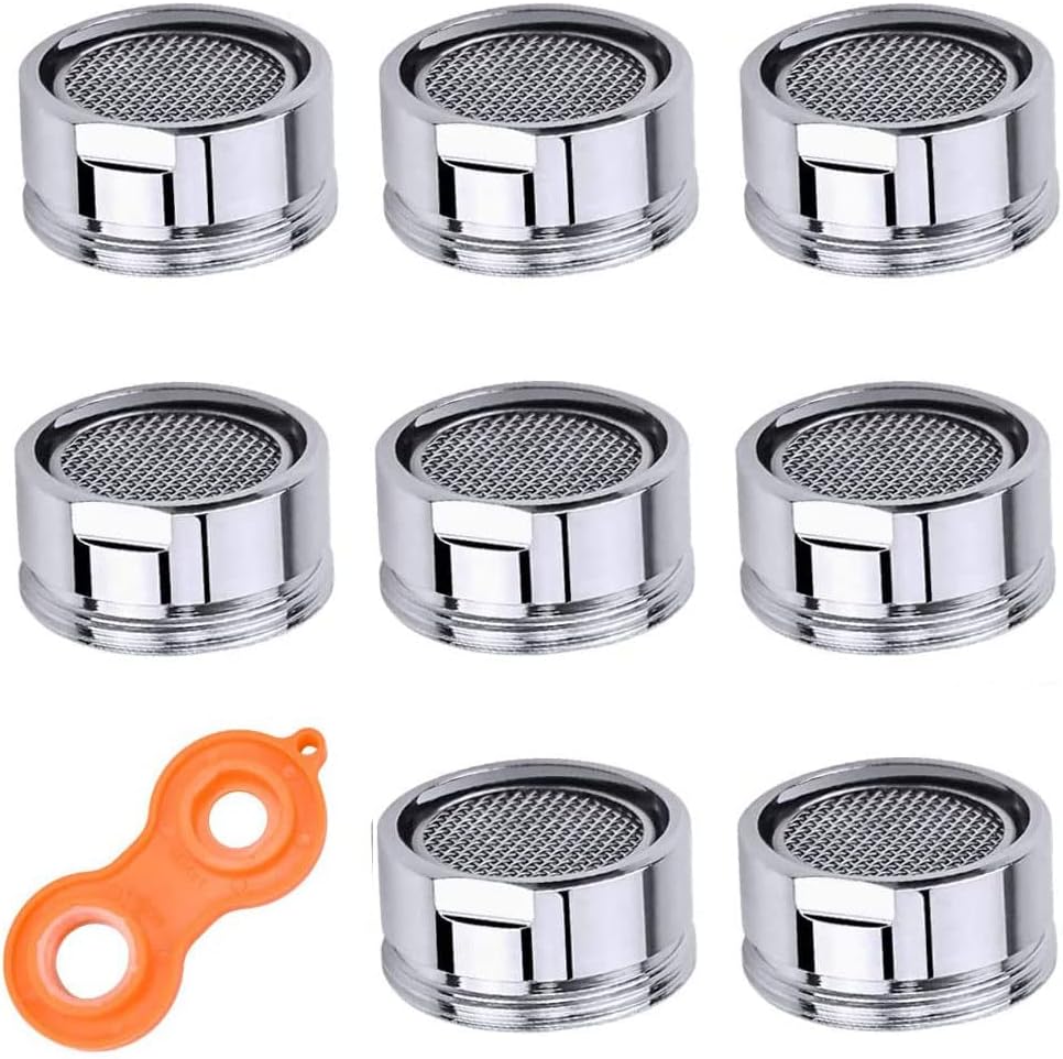 ORiTi 8 Pack Faucet Aerator Replacement Parts - 15/16-Inch 24mm Male Thread Aerators with Gasket and Wrench