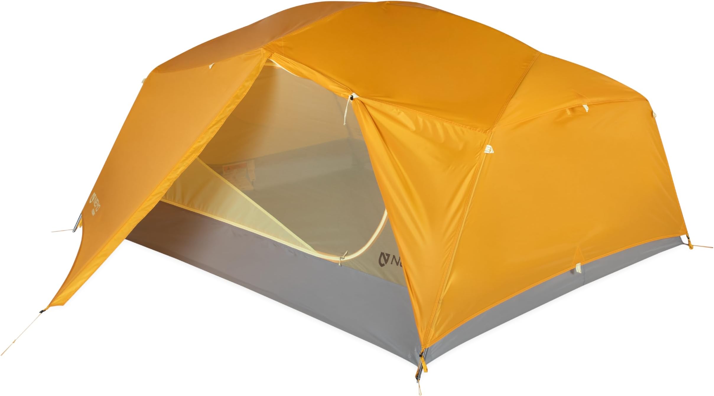 NEMO Aurora 3P Backpacking Tent (Mango/Fog) & Footprint