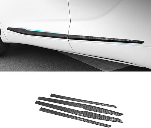 Miniatura 8 de Hyorabyn Accesorios de coche para Toyota Highlander 2020 2021 2022 2023 puerta cuerpo lado falda moldura cubierta ABS 4 piezas negro