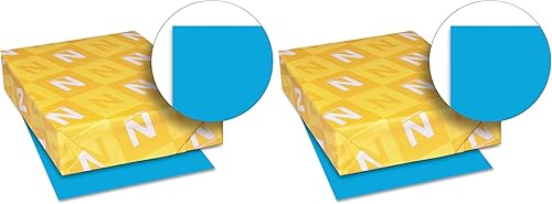 Neenah Astrobrights - Cartulina de colores, 8.5 x 11 pulgadas, 65 lb176 GSM, azul celeste, 250 hojas (22861) (paquete de 2)
