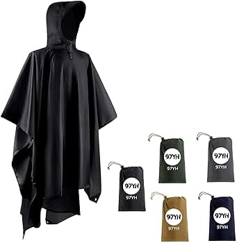 Amazon.com: 97YH Waterproof Rain Poncho Men Women Lightweight
