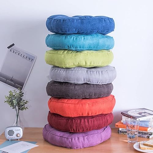 Miniatura 4 de vctops Cojín cuadrado para asiento para silla con lazos, color sólido, almohadillas suaves para silla, cómoda almohada de terciopelo para cocina,