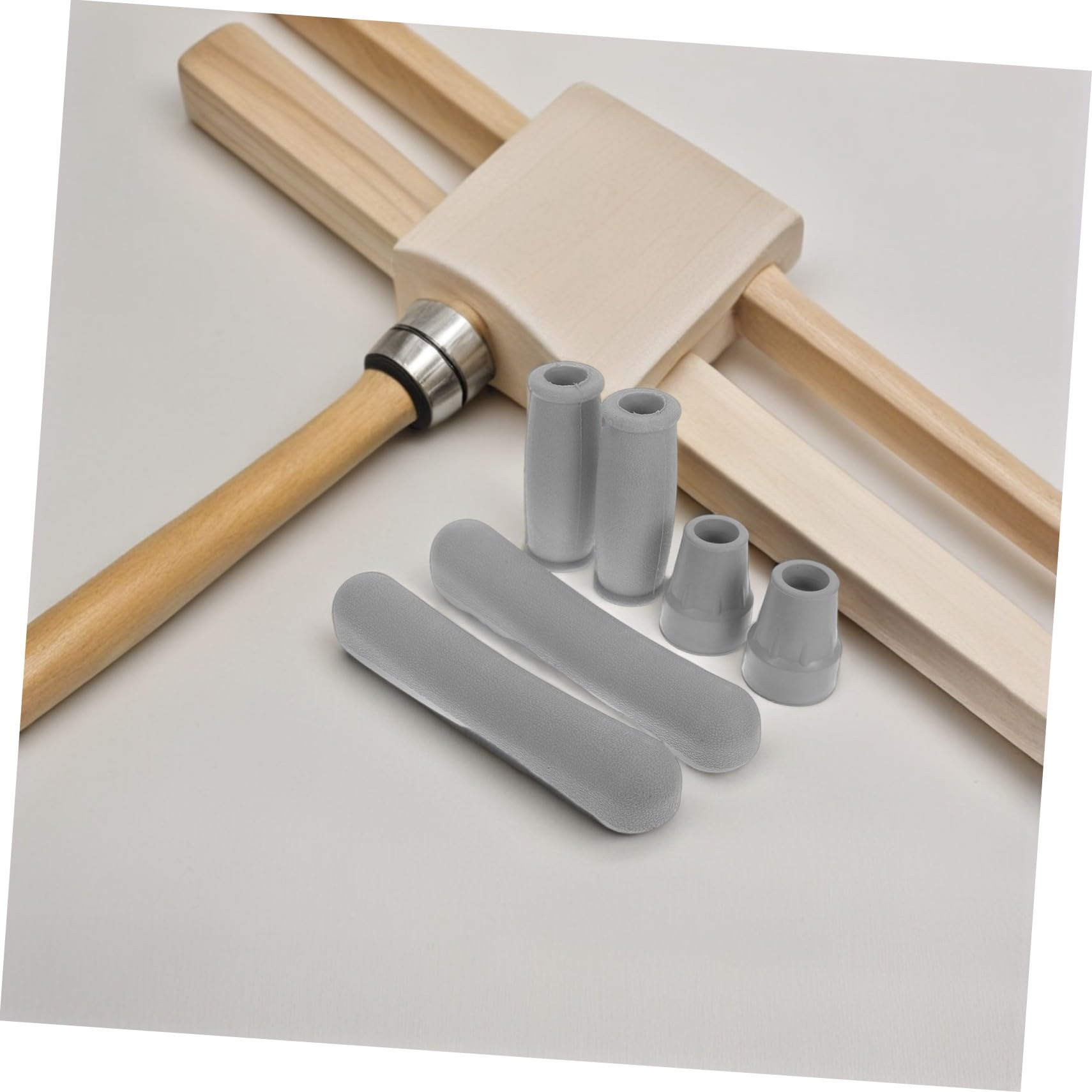 Abaodam 4 Set Accessori per Stampelle con Cuscinetti Sottoascellari Ergonomici Impugnature Antiscivolo e Puntali in Gomma per Bastoni da Passeggio Kit Sostitutivo Pad e Gommini per