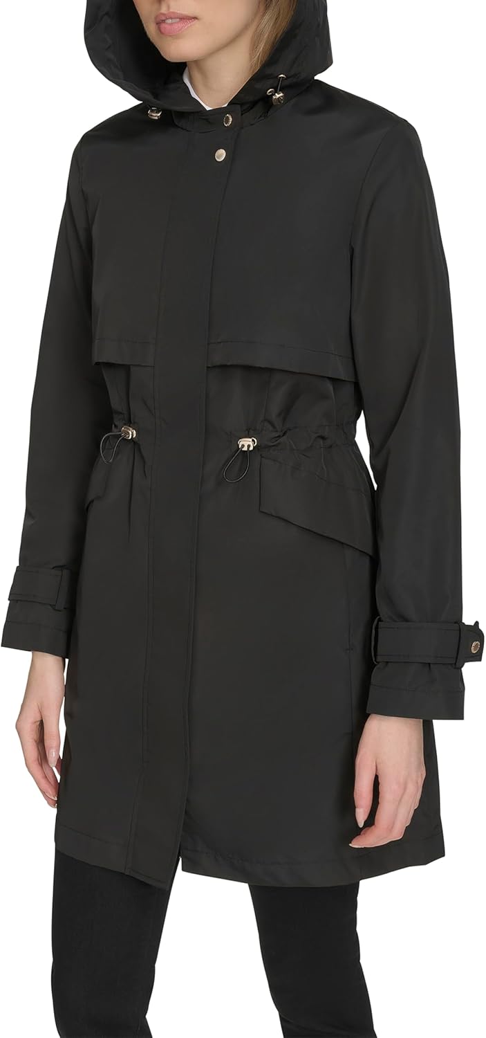 Cole Haan Women's Travel Packable Casual Trench Style Parka Jacket - Image 5