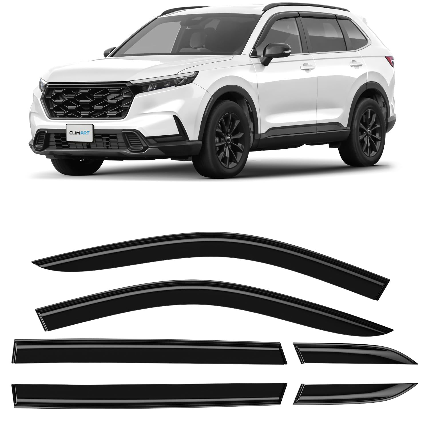 CLIM ART Deflektory do/kompatybilne z Honda CR-V 23-26 - Naklejana 6 szt