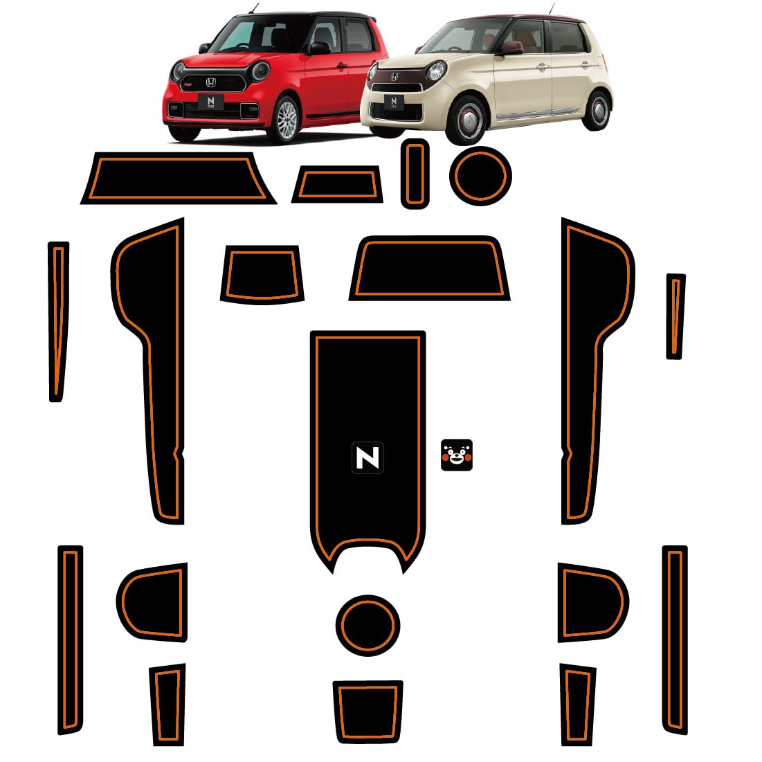 Amazon | N-ONE (JG3 JG4) 専用 インテリアラバーマット (アーバン