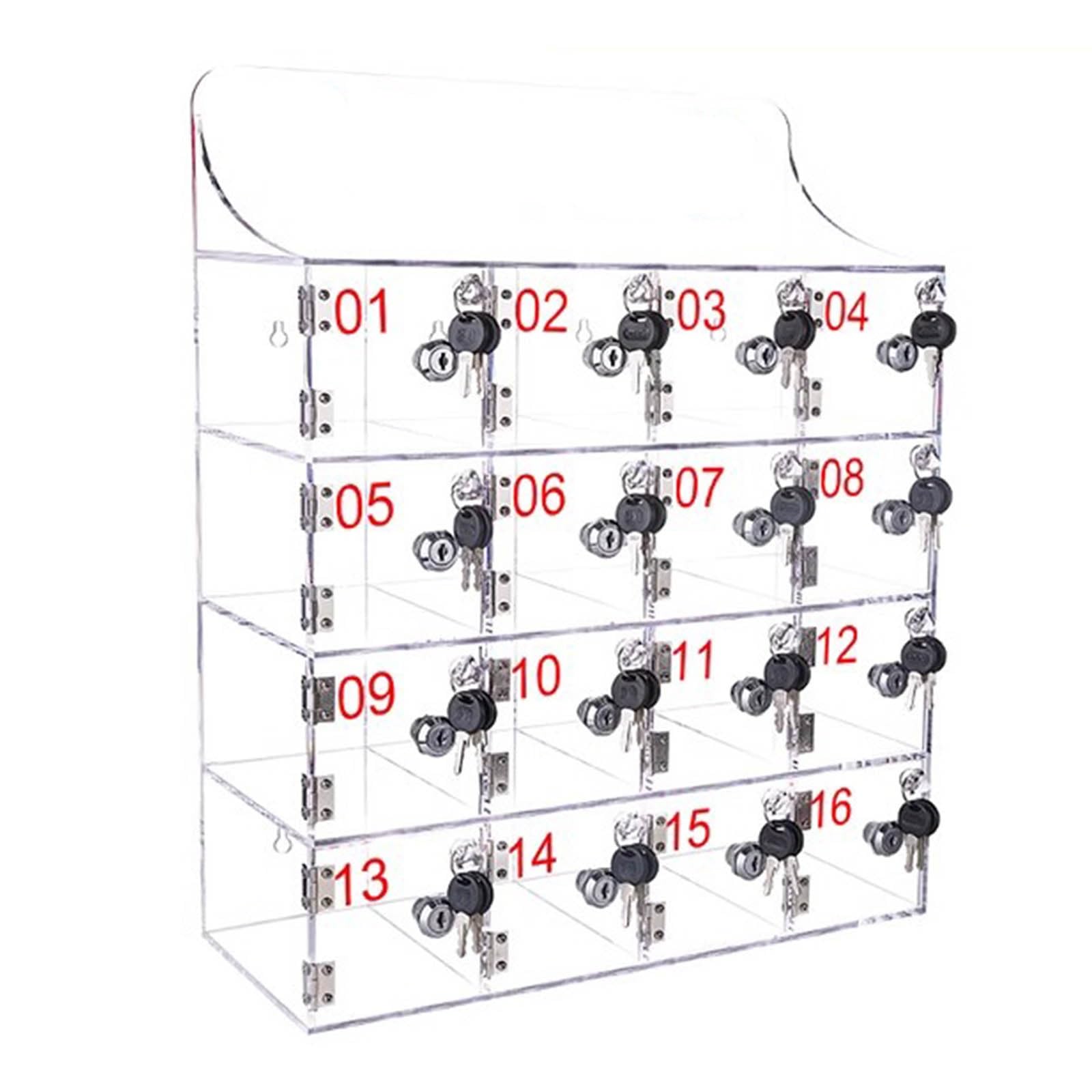 Transparent Mobile Phone Cabinet School Cell Phone Storage Cabinet Company Mobile Phone Storage Box with Lock Cell Phone Locker(16)
