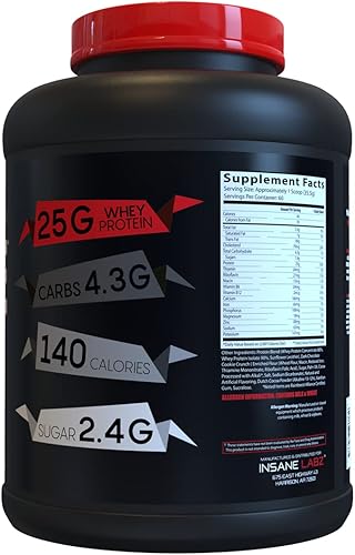 Miniatura 2 de Insane Labz Insane Whey 100  proteína de aislamiento de suero de leche de construcción muscular después del entrenamiento perfil de amino BCAA